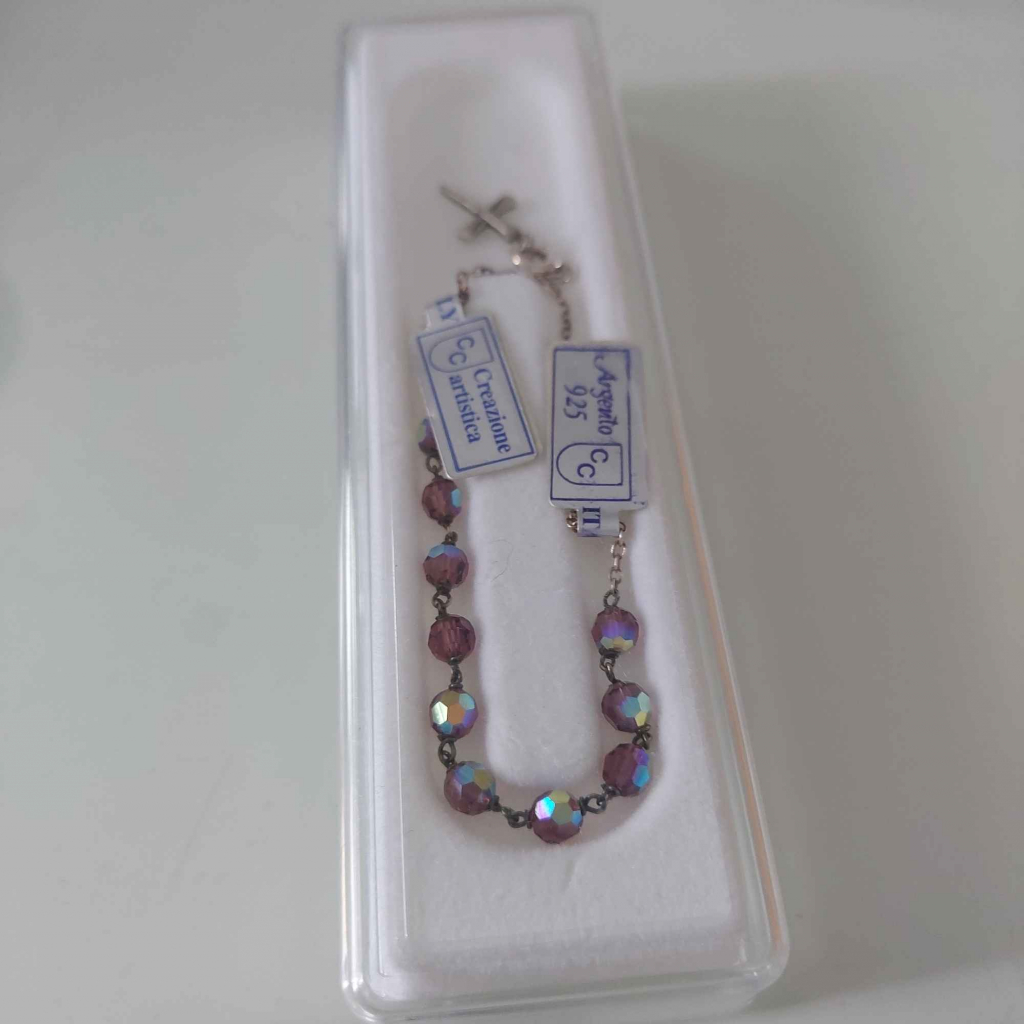 Bransoletka srebrna nowa z krzyżykiem Stare Miasto - zdjęcie 2