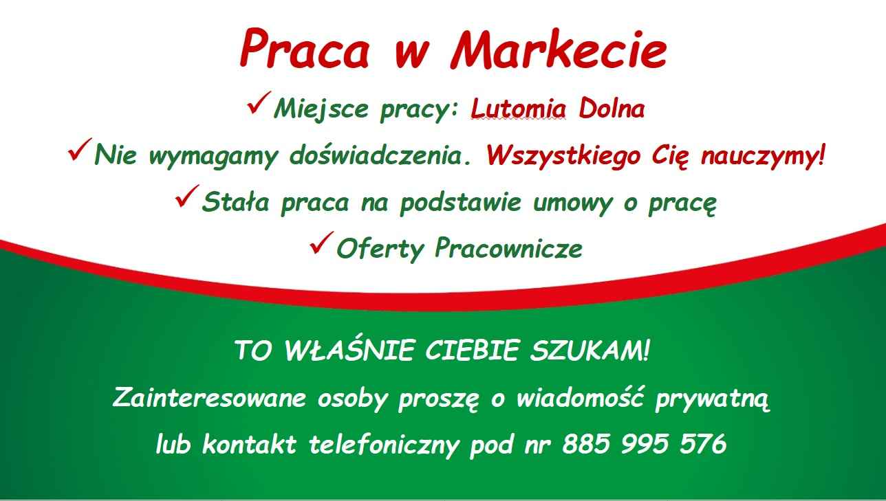 Praca w Markecie Dino Lutomia Dolna Lutomia Dolna - zdjęcie 1