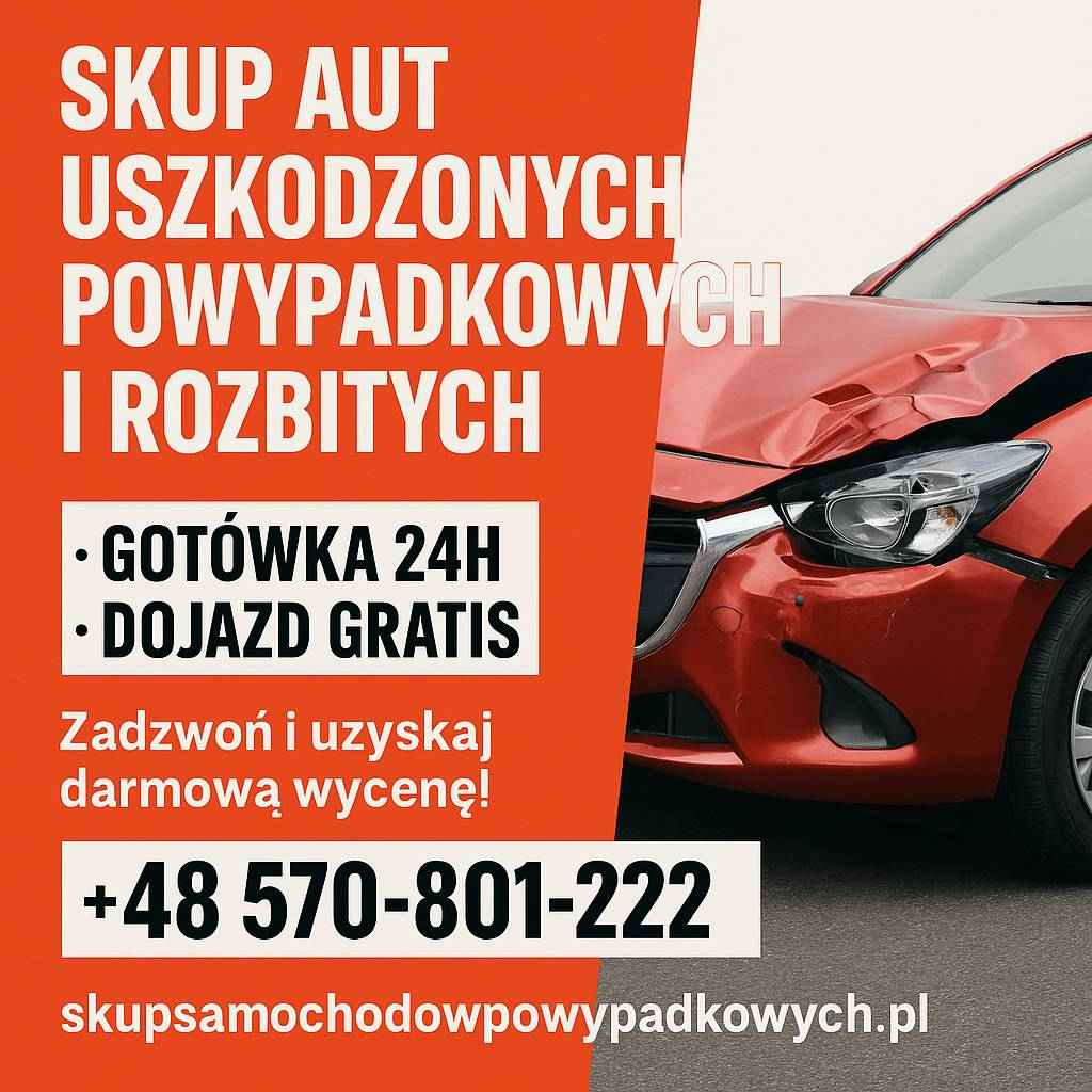 Skup aut powypadkowych /Odbiór auta - GRATIS!, skup aut niesprawnych Chrzanów - zdjęcie 1