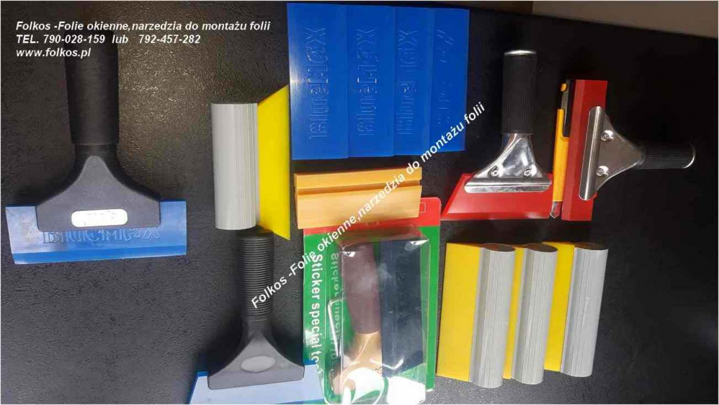 Narzędzia do montażu folii okiennych -Rakle- Folkos folie okienne Wwa Białołęka - zdjęcie 3
