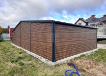 Garaż blaszany 9x6m + wiata 3x6m 2 x brama drzwi okno dach rynny SO176 Kętrzyn - zdjęcie 5