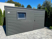 Schowek - domek ogrodowy 3x3m - drzwi - okno - antracyt - dach  TS1202 Jastrowie - zdjęcie 3