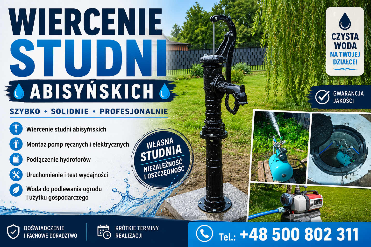 Wiercenie studni abisyńskich Płock - zdjęcie 1
