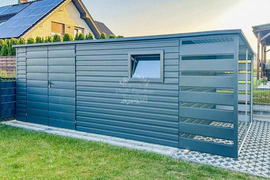 Schowek - Domek Ogrodowy 4,5x2m + Wiata 1m - Brama Dwuskrzydłowa ID617 Sieradz - zdjęcie 7