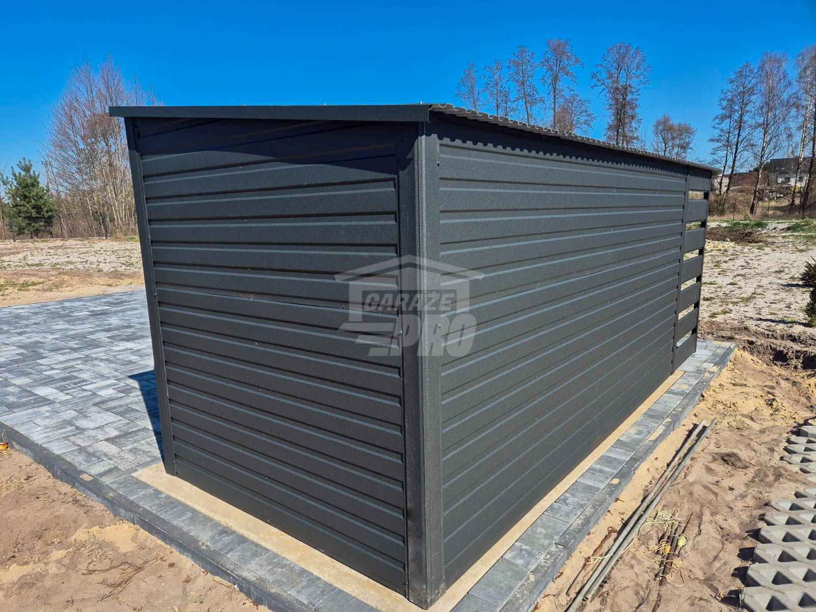 Schowek - Domek Ogrodowy 4x2m + wiata 1m - brama 2x okno dach  GP615 Jarocin - zdjęcie 3