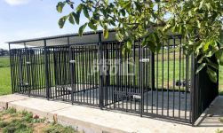 Kojec dla Psa 3w1 6x2m Klatka XXL 3 stanowiska Uchwyty na miski GP174 Nowogród - zdjęcie 4