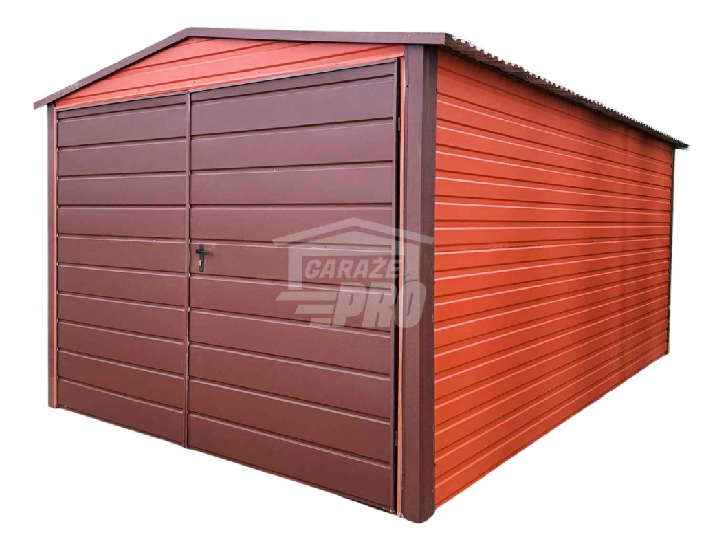 Garaż blaszany 3x5 m - brama dwuskrzydłowa  dach GP761 Rzeszów - zdjęcie 1