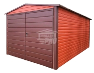 Garaż blaszany 3x5 m - brama dwuskrzydłowa  dach GP761