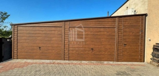 Garaż blaszany 8,5x6 m 2x brama drzwi dach spad na bok rynny ID1289 Chodzież - zdjęcie 2