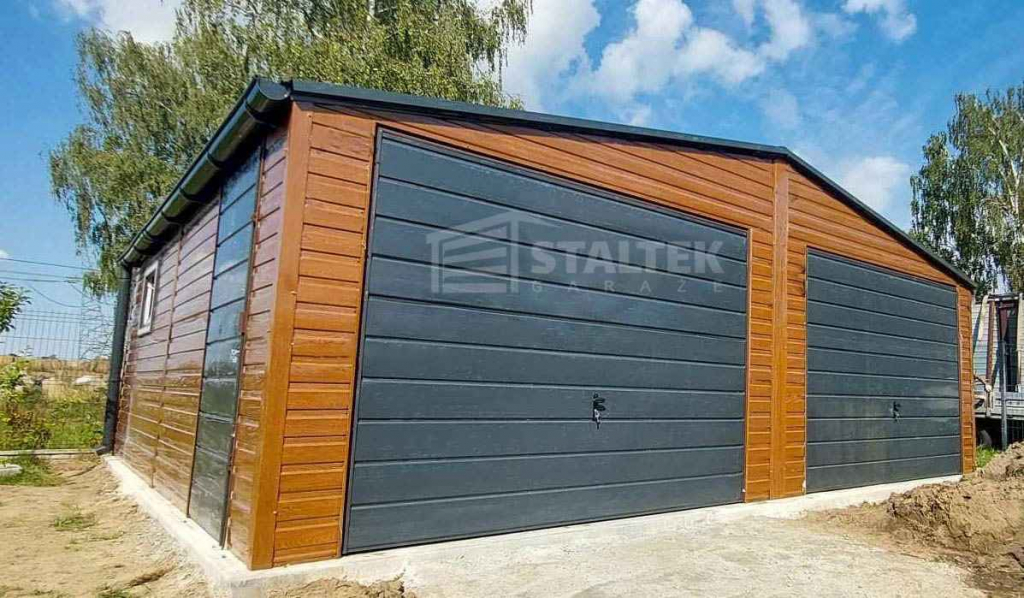 Garaż Blaszany 8x5 2x Brama Uchylna Okno Drzwi  dach ST112 Malbork - zdjęcie 5