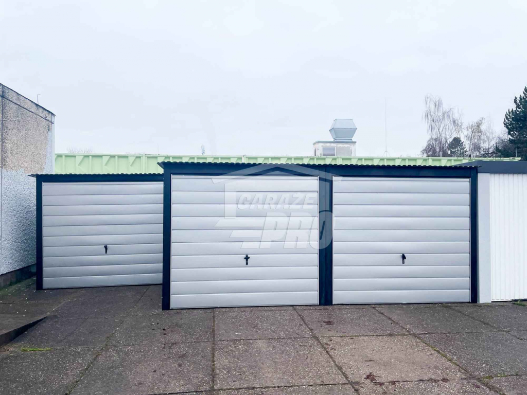 Garaż Blaszany 6x6 - 2x Brama uchylna - Antracyt Jasny Srebrny GP257 Rawa Mazowiecka - zdjęcie 7