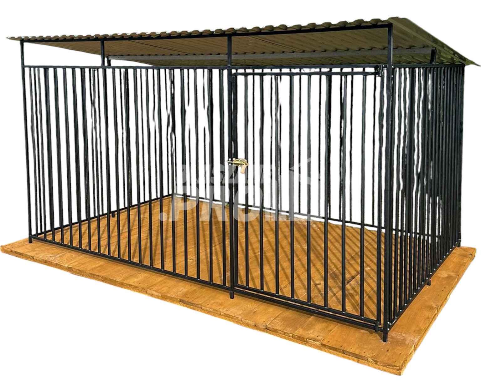 Kojec dla psa 3x2m - Podłoga drewniana - Dach spad w tył GP442 Leszno - zdjęcie 1