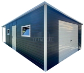Garaż blaszany 5x6 m wiata 5x3 m brama drzwi  3x okno rynna TS1311