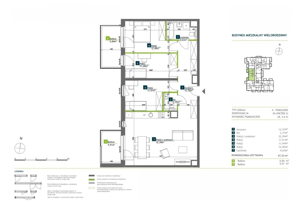 Sprzedam duże czteropokojowe mieszkanie. 0% prow. Wilda - zdjęcie 6