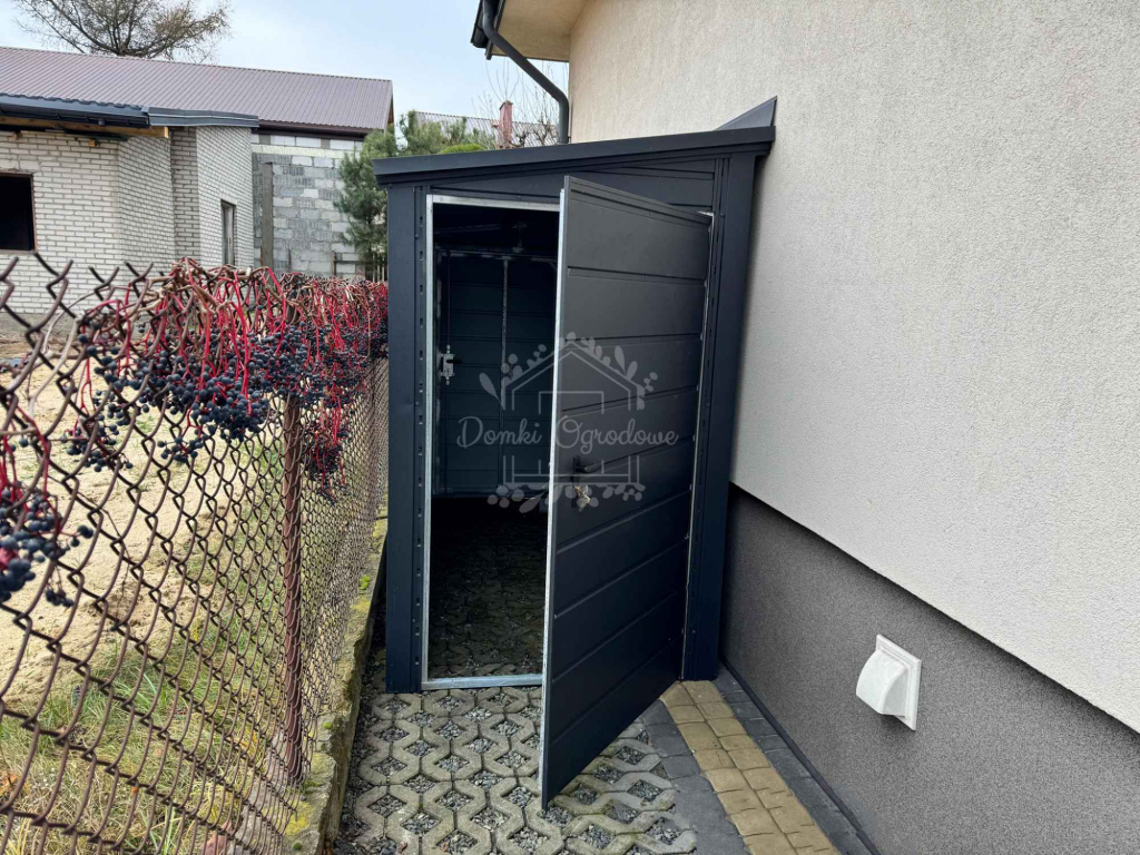 Schowek  domek ogrodowy 1,4x4m  antracyt dach spad w bok ID874 Mysłowice - zdjęcie 3