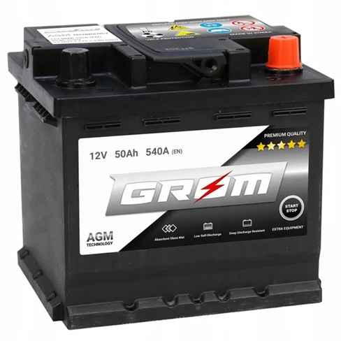 Akumulator 50Ah 540A GROM AGM START/STOP P+ Ostrowiec Świętokrzyski - zdjęcie 1