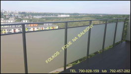 Oklejamy balkony w Warszawie -Folie matowe na szklane balkony Folkos Białołęka - zdjęcie 1