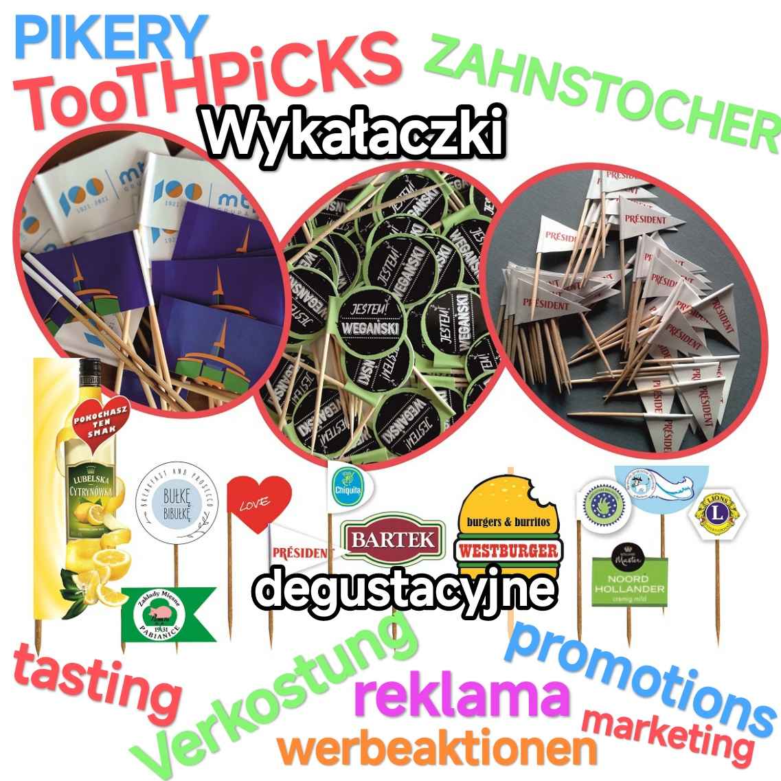 Wykałaczki #pikery  #flagietki #flagi #degustacyjne, reklamowe Śródmieście - zdjęcie 1