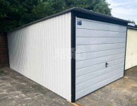 Garaż blaszany 3x5 Brama  Uchylna - Biały  - Dach spad w tył GP169 Białogard - zdjęcie 8