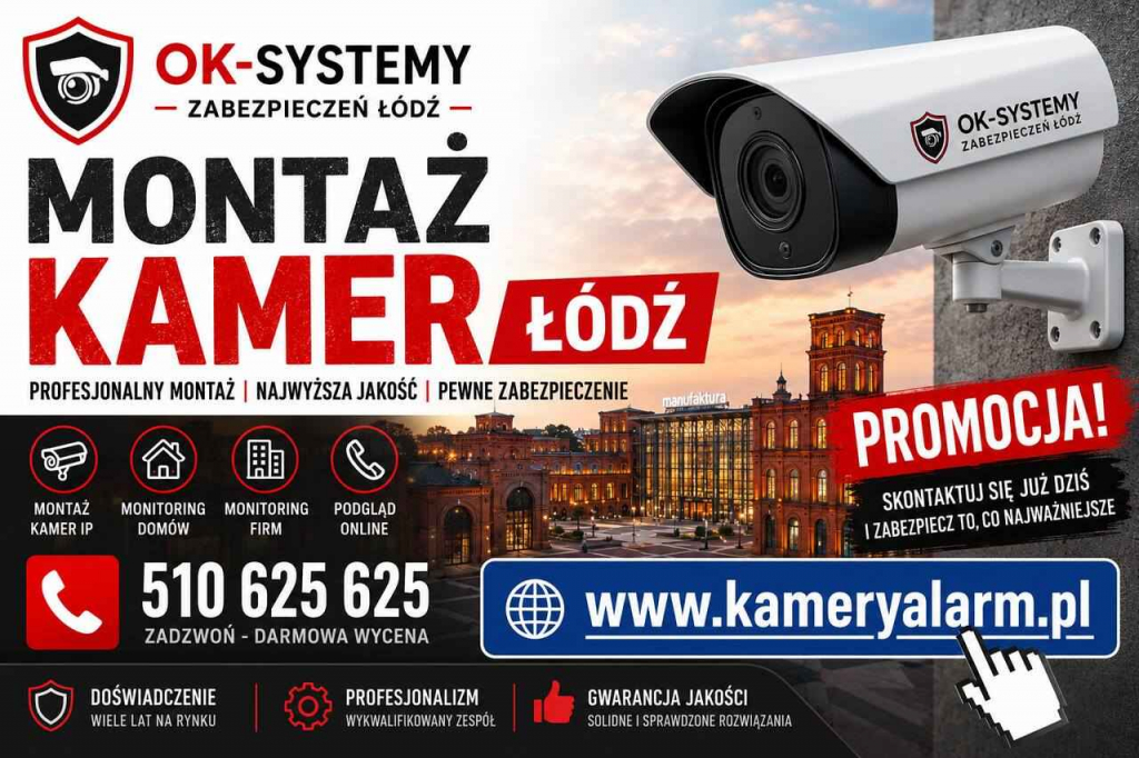 Montaż Kamer Łódź | Instalacja Monitoringu CCTV I IP | Tani monitoring Widzew - zdjęcie 1