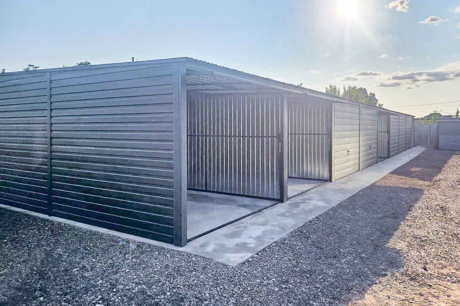 Rząd garaży 24x5m + wiata 2m 8x brama uchylna  dach spad w przód GP488 Dobre Miasto - zdjęcie 3