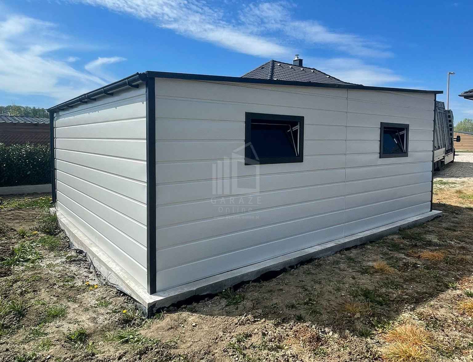 Garaż blaszany 6x6m - 2x brama drzwi - 2x okno dach  rynny ID1250 Łuków - zdjęcie 2