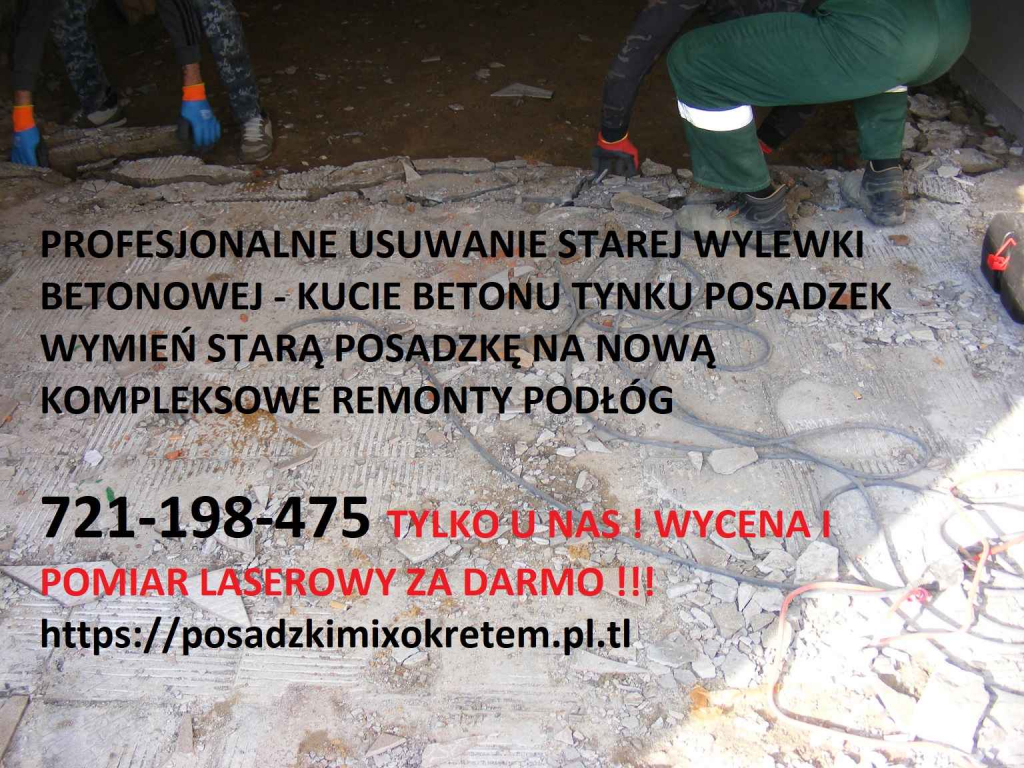 Skuwanie posadzek / kucie betonu / skuwanie starej wylewki Grodzisk Mazowiecki - zdjęcie 4