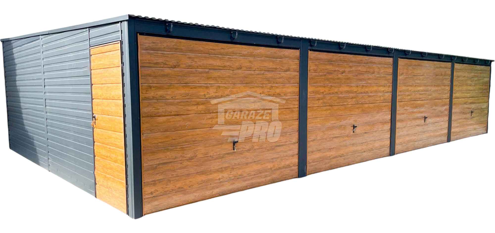 Rząd garaży Garaż blaszany 12x6m 4x brama uchylna drzwi  dach  GP482 Ostrowiec Świętokrzyski - zdjęcie 1