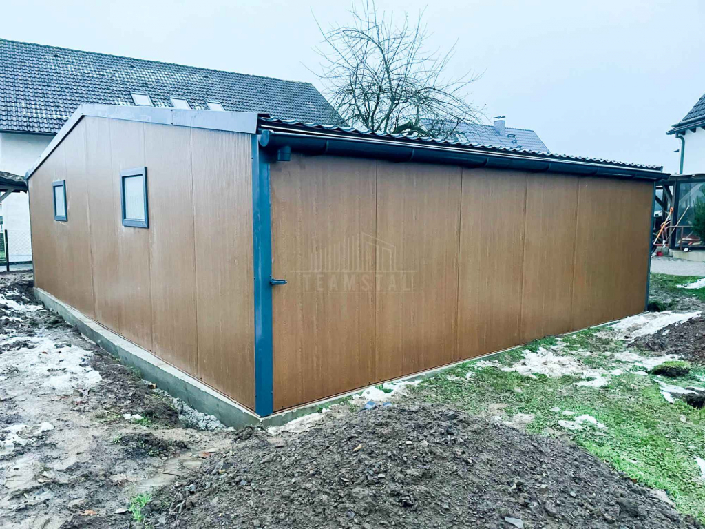 Garaż Ocieplany Płyta 9x6 2x Brama 2x okno Rynny Blachodach TS1238 Katowice - zdjęcie 6