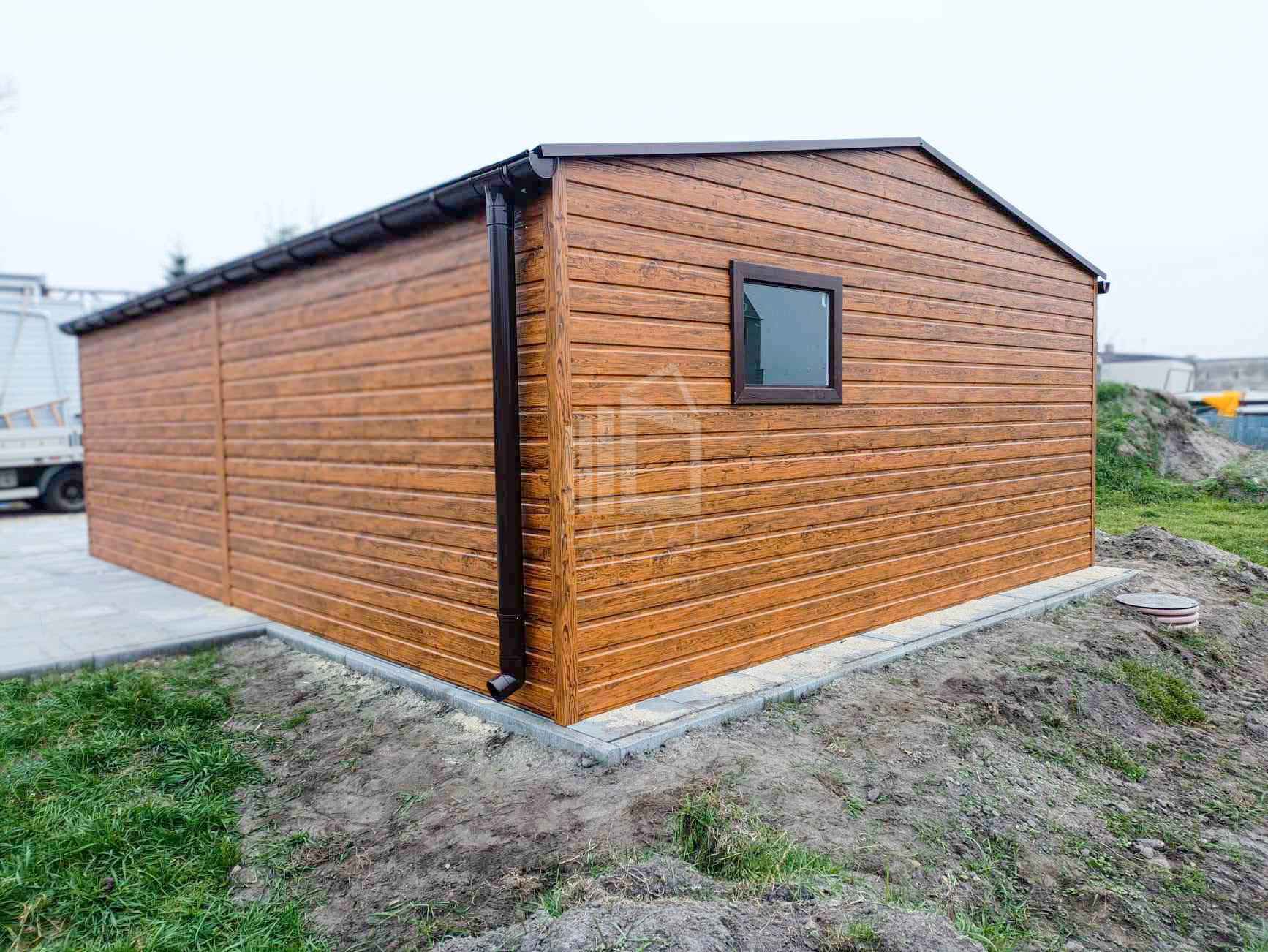 Garaż blaszany 6x6m - Brama uchylna drzwi 2x okno rynny dwuspad ID810 Oświęcim - zdjęcie 2