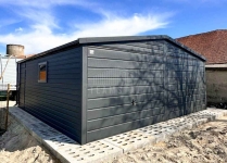 Garaż blaszany 6x5,8 m 2x brama  drzwi okno dach  rynny TS1277 Jarocin - zdjęcie 2