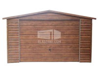 Garaż Blaszany 4x6 - Brama uchylna drewnopodobny dach dwuspadowy BL138 Oświęcim - zdjęcie 1