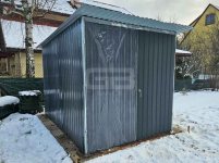 Blaszak 3×5 m II gat garaż na budowę - wolnostojąca -  brama  GB100