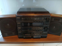 Wieża Samsung (tuner, 2x kaseta, gramofon)