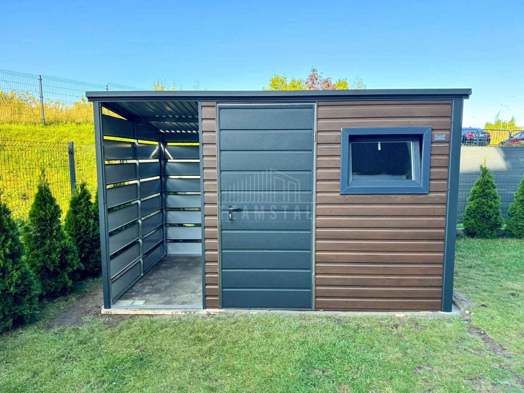 Schowek - domek ogrodowy 2,5x2m - wiata 1m drzwi okno  dach  TS1181 Sopot - zdjęcie 2