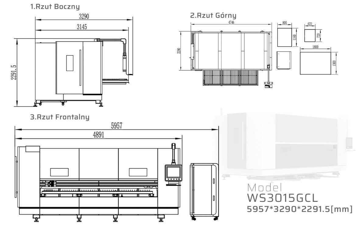 Ogłoszenie:Wycinarka Laserowa Fiber CNC 3015GCL 3kW WENI Nysa - zdjęcie 3