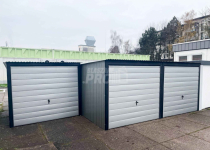 Garaż Blaszany 6x6 - 2x Brama uchylna - dach Spad w tył GP257 Nysa - zdjęcie 2