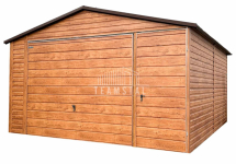 Garaż Blaszany 4,5x5 Brama uchylna drewnopodobny dach dwuspadowy TS538 Wieliczka - zdjęcie 1