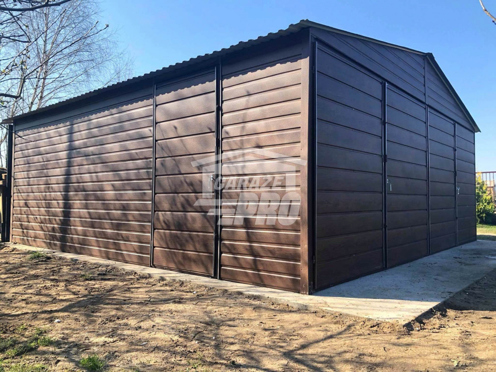 Garaż blaszany 9x6  drewnopodobny Dach dwuspadowy GP137 Stare Miasto - zdjęcie 5