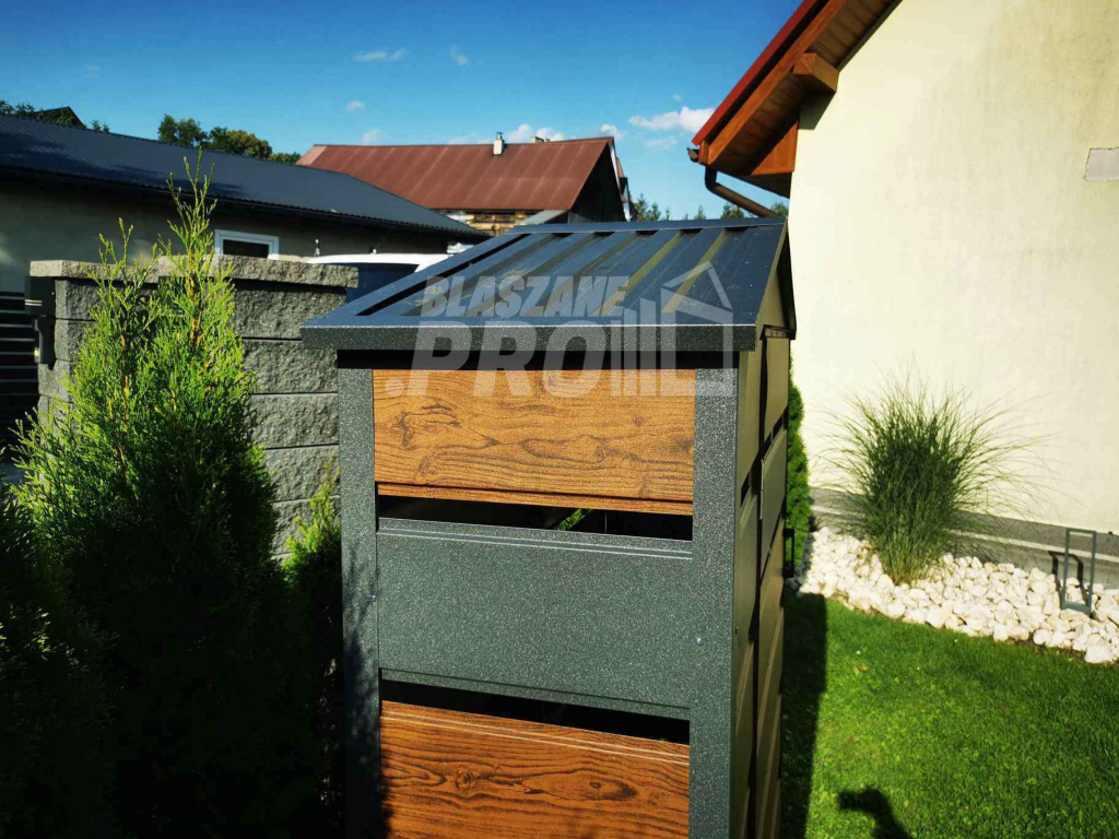 Wiata śmietnikowa dwuspad 1,3x0,5m Schowek ogrodowy GP286 Zgorzelec - zdjęcie 4