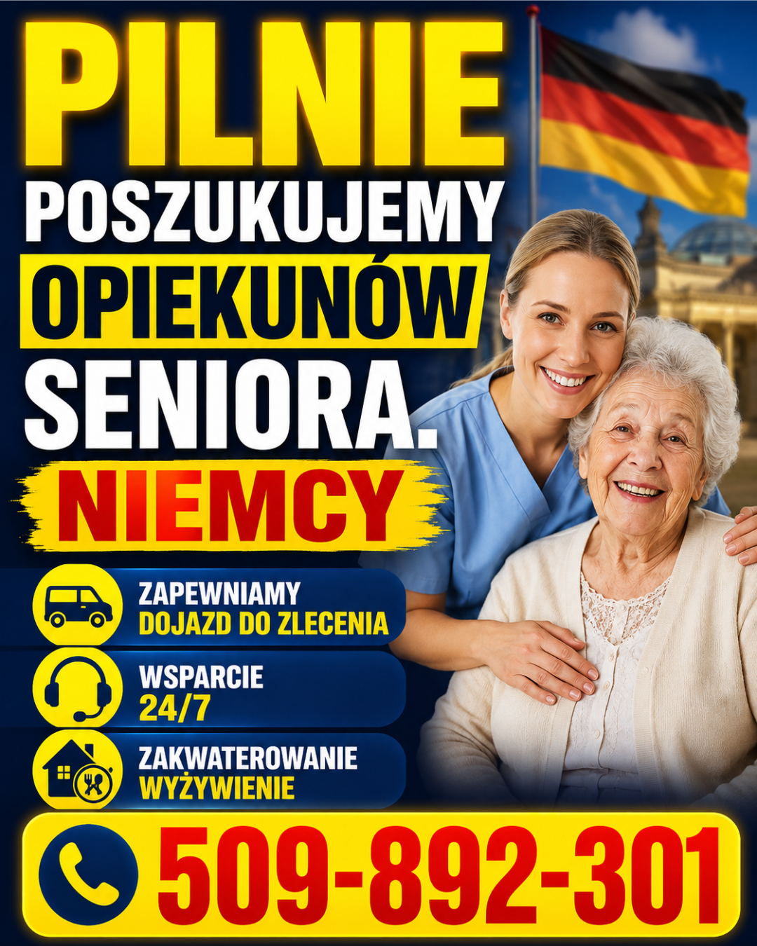 Opiekunka / Opiekun seniora w Niemczech | Zatrudnienie od zaraz Katowice - zdjęcie 1