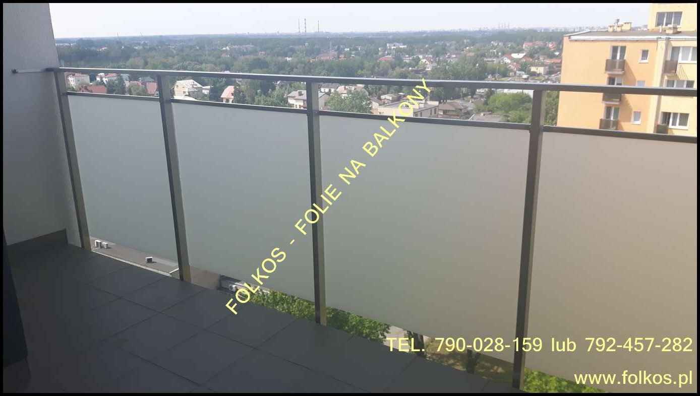 Oklejamy balkony w Warszawie -Folie matowe na szklane balkony Folkos Białołęka - zdjęcie 2