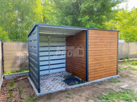 Schowek - Domek Ogrodowy 2x2m wiata 2m  jasny orzech  spad w tył GP547 Śródmieście - zdjęcie 3