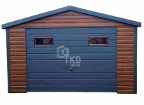 Garaż Blaszany 4x5 Brama - rynny- drewnopodobny - 2x świetlik TKD145 Turek - zdjęcie 1
