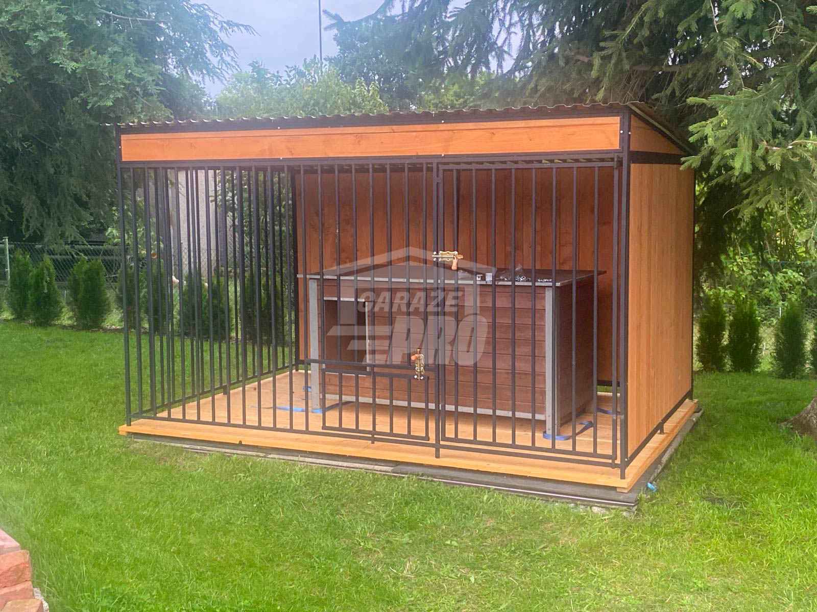 Kojec dla psów 4x2m - furtka - ściany zabudowane podłoga GP634 Kalwaria Zebrzydowska - zdjęcie 2