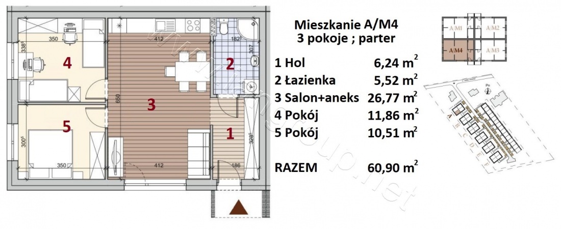 Nowe mieszkania - Rzeszów - Załęże - 60,90m2 - 1632/M Rzeszów - zdjęcie 5
