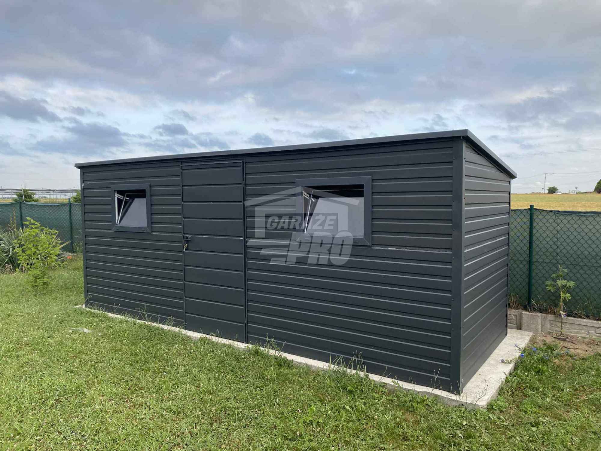 Schowek - Domek Ogrodowy 5x2m - drzwi - 2x okno dach spad w tył GP619 Nowogardek - zdjęcie 4