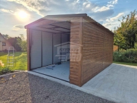 Garaż blaszany 3,5x6m Brama uchylna automat  blachodachówka Dach GP673 Olsztyn - zdjęcie 5