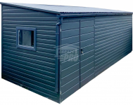 Schowek - Domek ogrodowy 5x2,5m Brama dwuskrzydłowa okno dach GP617