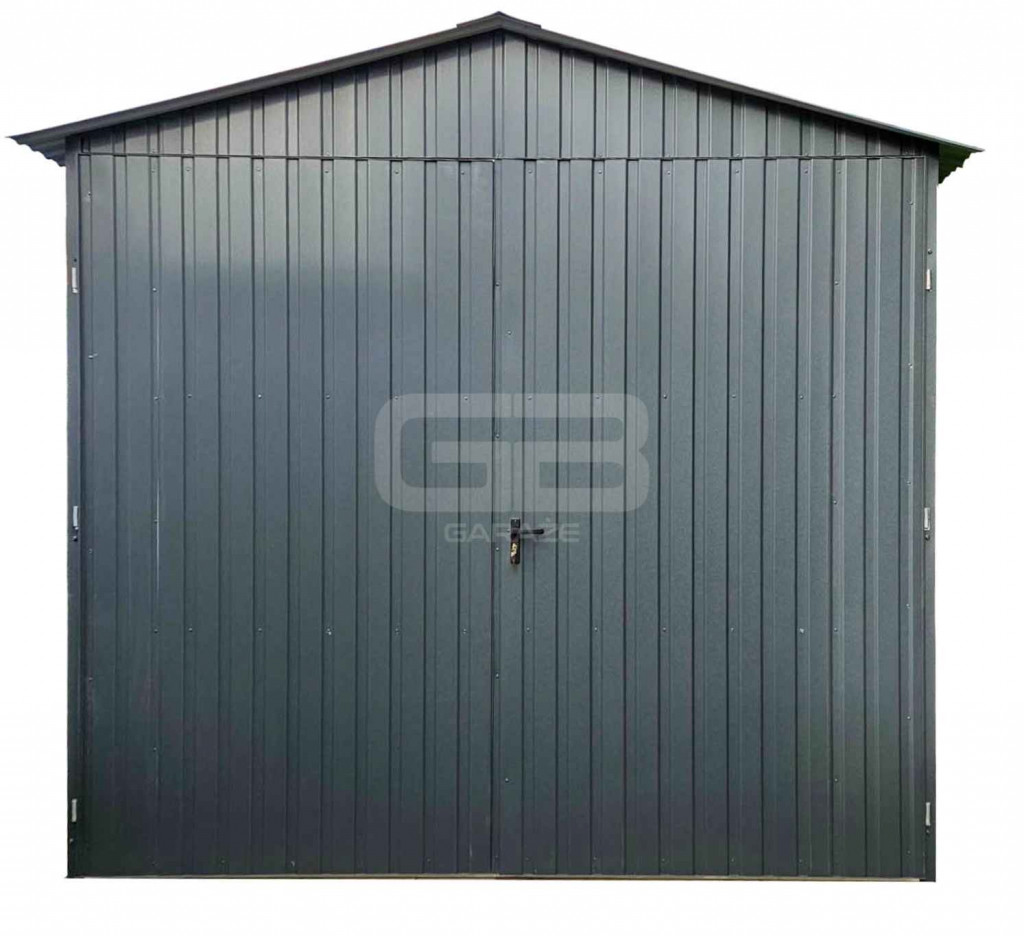 Garaż blaszany 2,5x5m - brama dwuskrzydłowa - wolnostojący dach  GB130 Grudziądz - zdjęcie 1